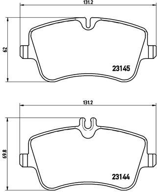 

BREMBO Sada brzdových destiček P 50 046