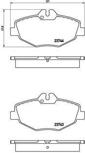 

BREMBO Sada brzdových destiček P 50 049