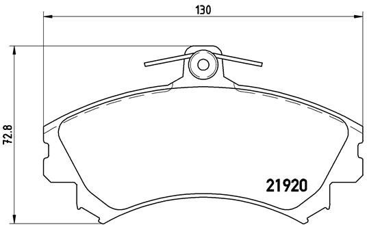 

BREMBO Sada brzdových destiček P 50 055