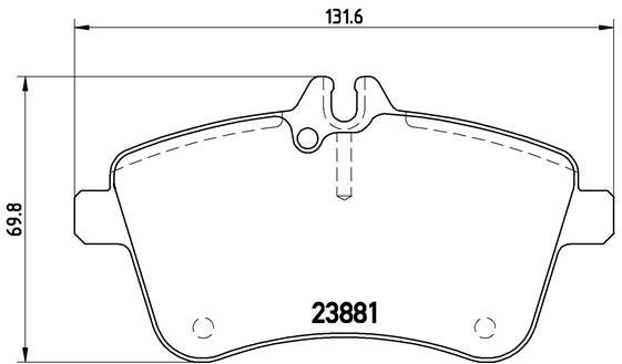 

BREMBO Sada brzdových destiček P 50 057