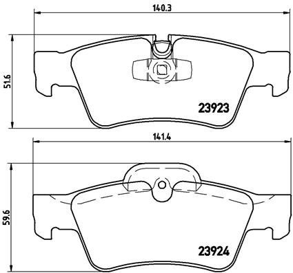 

BREMBO Sada brzdových destiček P 50 064