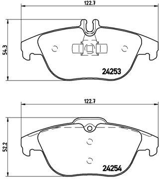 

BREMBO Sada brzdových destiček P 50 068