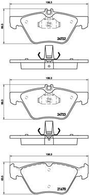 

BREMBO Sada brzdových destiček P 50 075