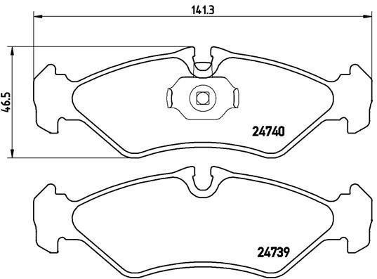 

BREMBO Sada brzdových destiček P 50 081