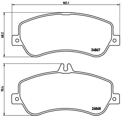 

BREMBO Sada brzdových destiček P 50 086