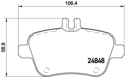 

BREMBO Sada brzdových destiček P 50 091X