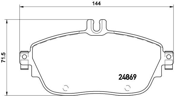

BREMBO Sada brzdových destiček P 50 093X