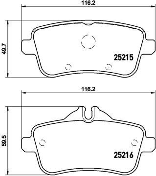 

BREMBO Sada brzdových destiček P 50 101