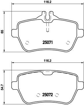 

BREMBO Sada brzdových destiček P 50 103