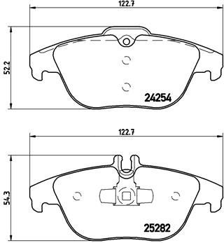 

BREMBO Sada brzdových destiček P 50 104