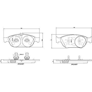 

BREMBO Sada brzdových destiček P 50 106