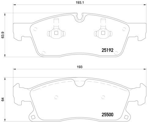 

BREMBO Sada brzdových destiček P 50 108
