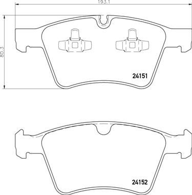 

BREMBO Sada brzdových destiček P 50 115