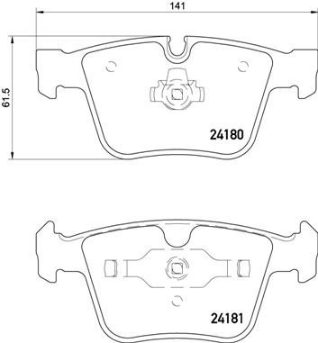 

BREMBO Sada brzdových destiček P 50 116