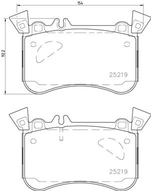 

BREMBO Sada brzdových destiček P 50 121
