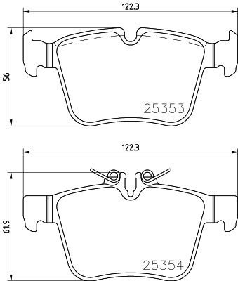 

BREMBO Sada brzdových destiček P 50 122