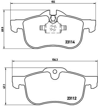 

BREMBO Sada brzdových destiček P 52 017