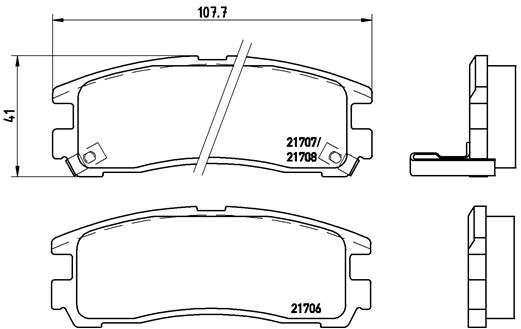 

BREMBO Sada brzdových destiček P 54 012