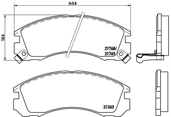 

BREMBO Sada brzdových destiček P 54 017