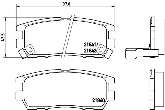 

BREMBO Sada brzdových destiček P 54 018