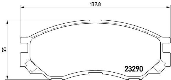 

BREMBO Sada brzdových destiček P 54 020