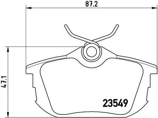 

BREMBO Sada brzdových destiček P 54 023