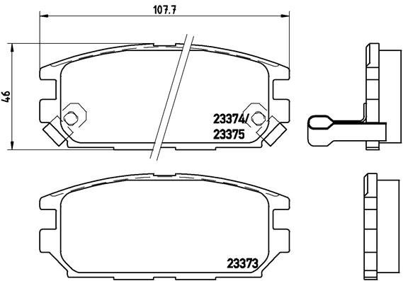 

BREMBO Sada brzdových destiček P 54 025
