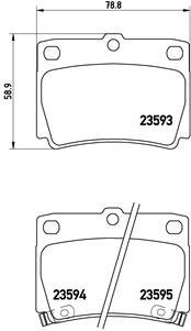 

BREMBO Sada brzdových destiček P 54 026