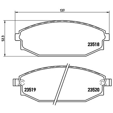

BREMBO Sada brzdových destiček P 54 027