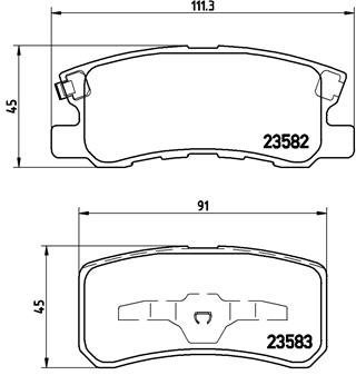 

BREMBO Sada brzdových destiček P 54 031