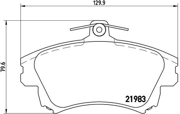 

BREMBO Sada brzdových destiček P 54 036