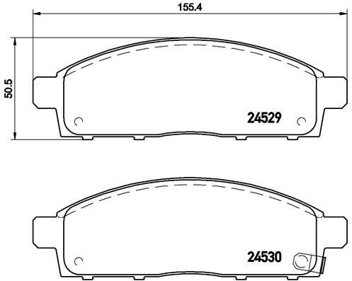 

BREMBO Sada brzdových destiček P 54 038
