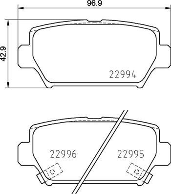 

BREMBO Sada brzdových destiček P 54 062