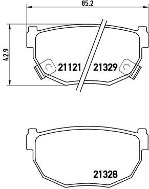 

BREMBO Sada brzdových destiček P 56 010