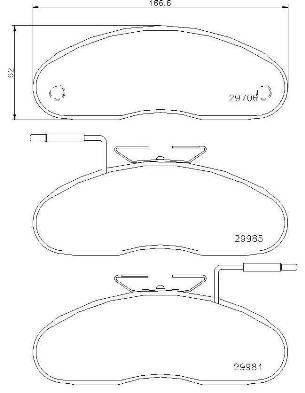 

BREMBO Sada brzdových destiček P 56 019