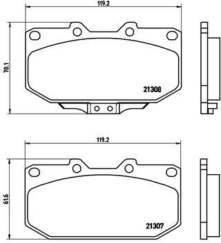 

BREMBO Sada brzdových destiček P 56 025