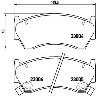 

BREMBO Sada brzdových destiček P 56 033