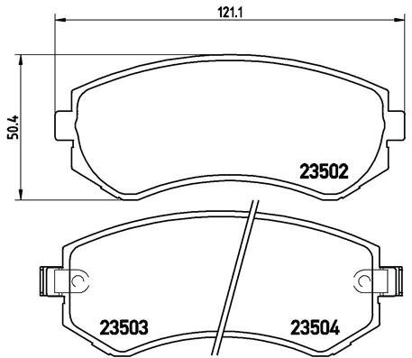 

BREMBO Sada brzdových destiček P 56 039