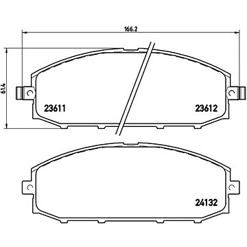 

BREMBO Sada brzdových destiček P 56 041