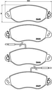 

BREMBO Sada brzdových destiček P 56 042