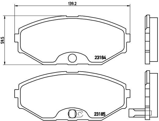 

BREMBO Sada brzdových destiček P 56 045