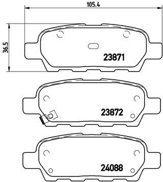 

BREMBO Sada brzdových destiček P 56 046