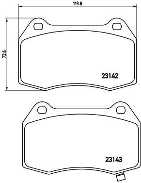 

BREMBO Sada brzdových destiček P 56 047