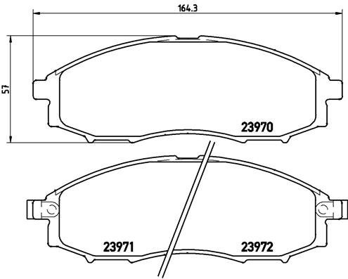 

BREMBO Sada brzdových destiček P 56 049