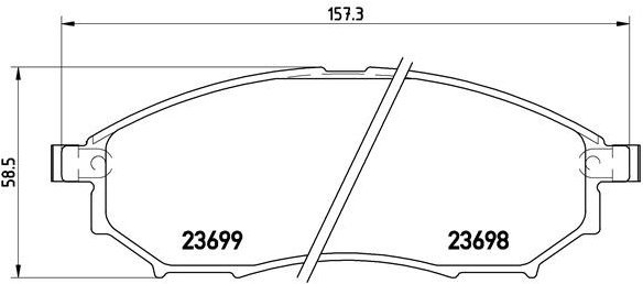 

BREMBO Sada brzdových destiček P 56 058
