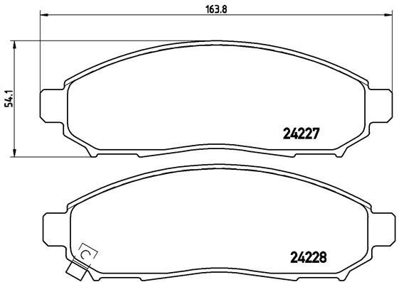 

BREMBO Sada brzdových destiček P 56 059