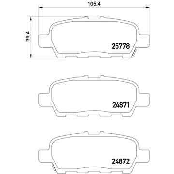 

BREMBO Sada brzdových destiček P 56 087