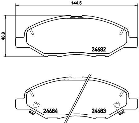 

BREMBO Sada brzdových destiček P 56 088