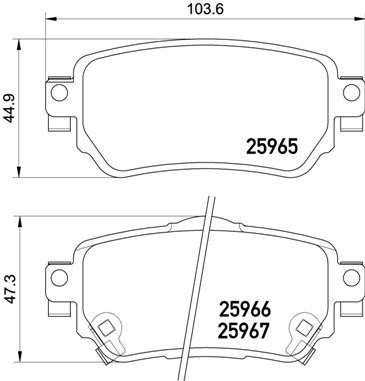 

BREMBO Sada brzdových destiček P 56 098