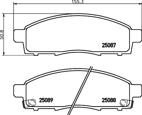 

BREMBO Sada brzdových destiček P 56 102